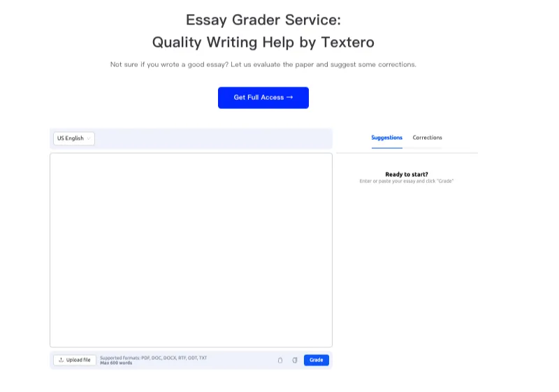 Textero AI Review: Essay Grader Service